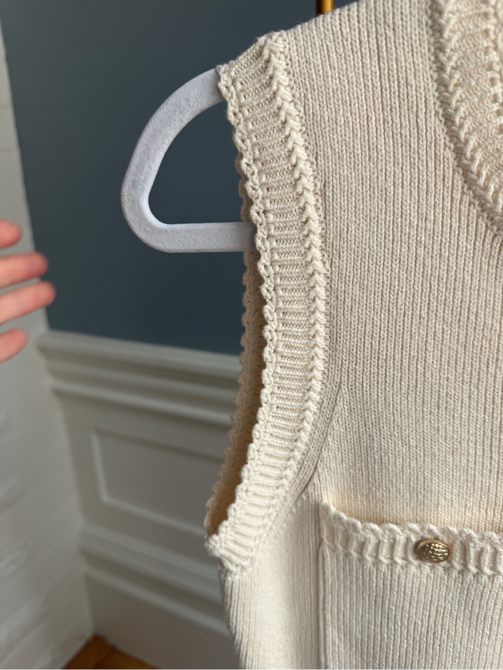 Reformation XS Catalina Cream Cotton Knit Mini Dress - Picture 4 of 16